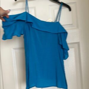 Anthropologie Maeve Blue Off-Shoulder Women's Top